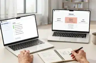 Comparing two AI tools side by side before choosing the right one for a small business