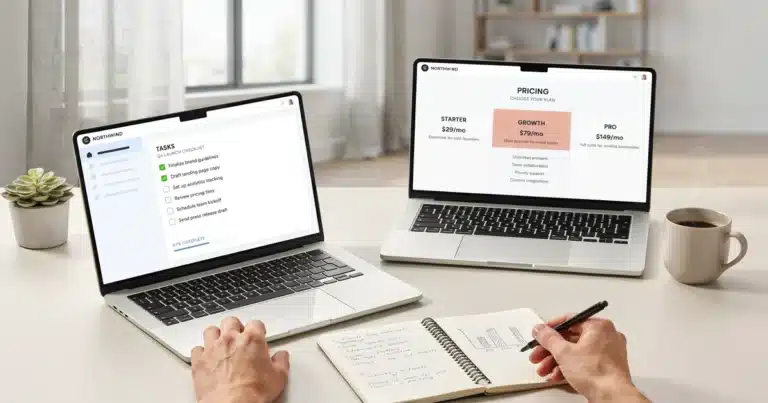 Comparing two AI tools side by side before choosing the right one for a small business