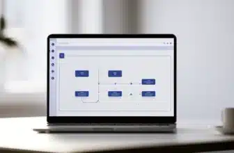 Dashboard mockup showing the four-step AI marketing tool workflow: training, input, pattern-matching, output