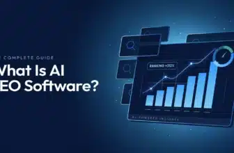 What is AI SEO software — dashboard showing AI-driven ranking growth and search insights
