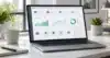 Laptop showing an email authentication dashboard with SPF, DKIM, and DMARC pass and fail results